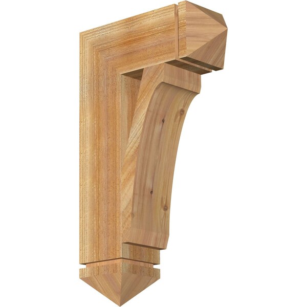 Ekena Millwork Legacy Arts & Crafts Rough Sawn Bracket, Western Red Cedar, 6"W x 18"D x 30"H BKT06X18X30LEC03RWR - main